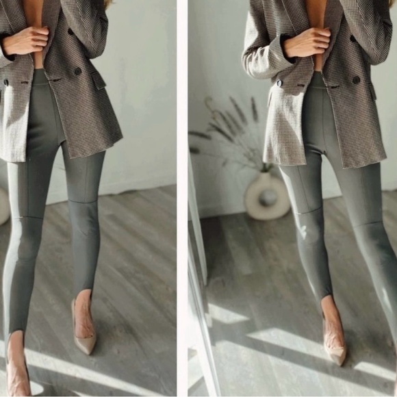 Zara GREEN STIRRUP LEGGINGS MEDIUM - Picture 10 of 10